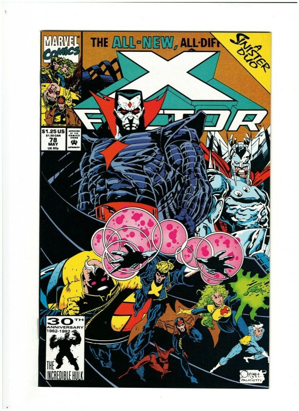 X-Factor #78 VF+ 8.5 Marvel Comics 1992 vs. Mr. Sinister & Stryfe