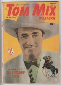 Tom Mix Western Double Cover #24 (Dec-49) VF+ High-Grade Tom Mix