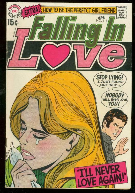 FALLING IN LOVE #114 1970-DC ROMANCE COMIC-PERFECT GIRL FN