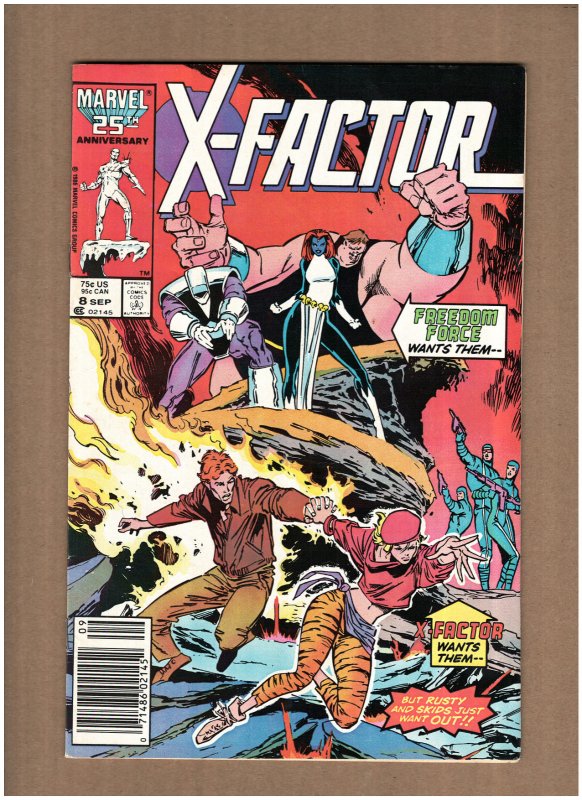 X-Factor #8 Newsstand Marvel Comics 1986 Marc Silvestri VF- 7.5