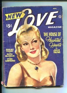 PULP:  NEW LOVE-NOV 1946-ROMANTIC PULP FICTION-PIN-UP GIRL COVER-JULIE PAINE-...