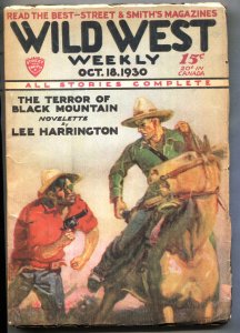 Wild West Weekly 10/18/1930-Butch Cassidy-Remington Schuyler-High Grade Pulp ...