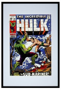 Incredible Hulk #118 Sub Mariner Framed 12x18 Official Repro Cover Display