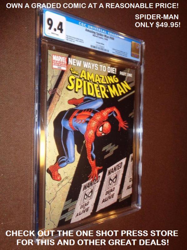 Amazing Spider-man #568 Romita Variant CGC 9.4 New Ways To Die (PGX) (CBCS)