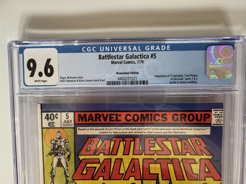 BATTLESTAR GALACTICA  #5 CGC 9.6 Newsstand  MARVEL (1979)