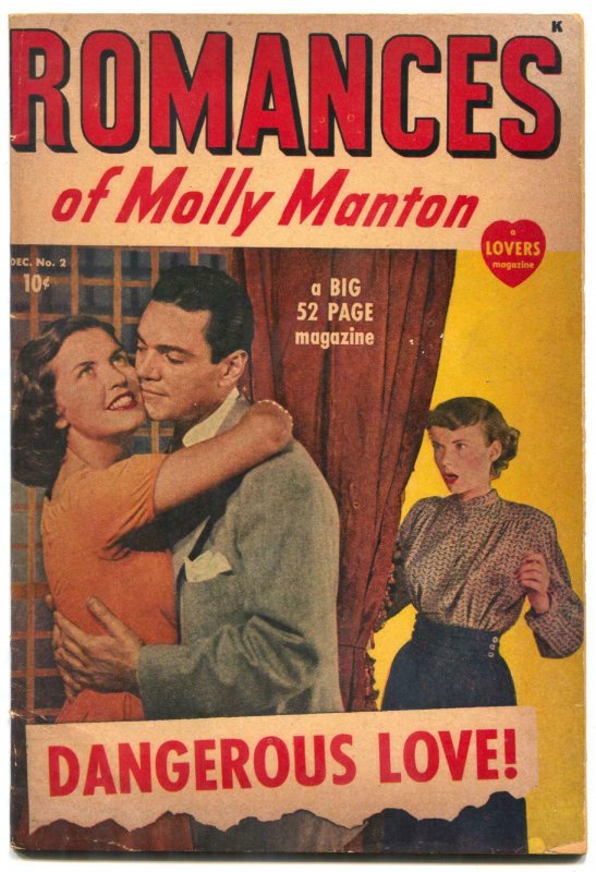 Romances of Molly Manton #2 1949- Rare Marvel Comic- Dangerous Love VG