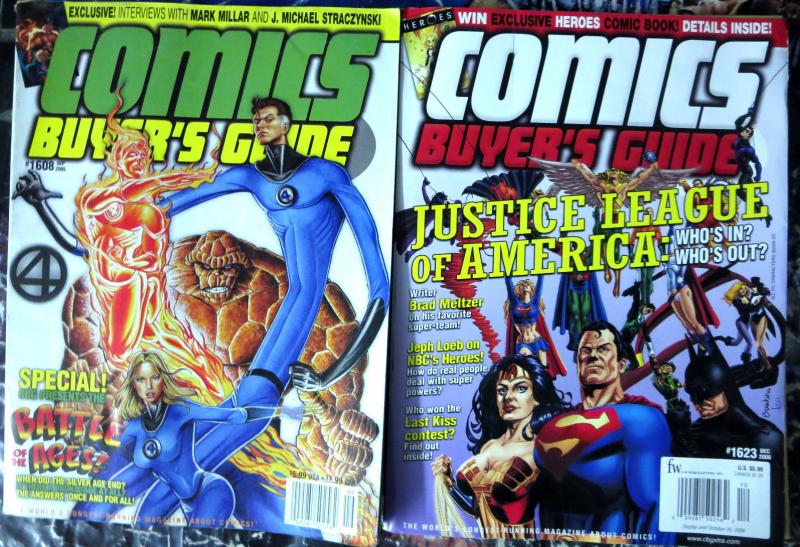 COMICS BUYER'S GUIDE #1608-1641, 12 diff - Marvel DC News Spider-Man JLA FF ++