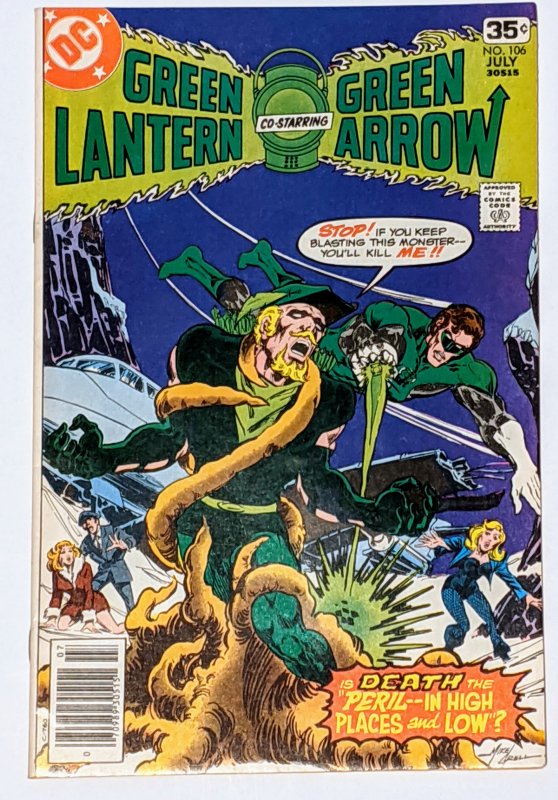 Green Lantern #106 (Jul 1978, DC) VF/NM 9.0 Black Canary, Airwave & Sonar app