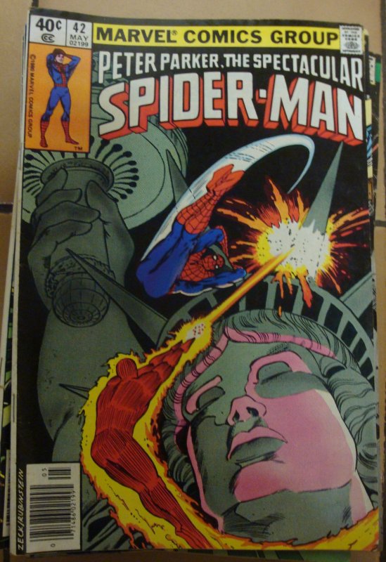 Peter Parker The Spectacular Spider-Man #42 Frightful Four Mike Zeck Cover & Art