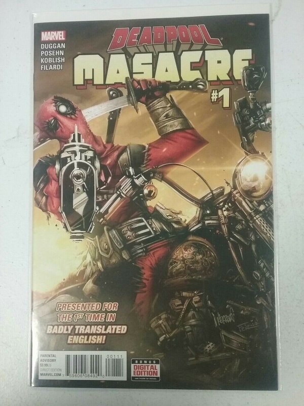 Deadpool Masacre #1 Marvel Comic 2016 NW142