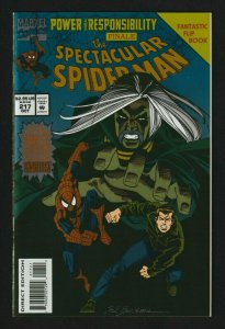 The Spectacular Spider-Man #217 (1994) Marvel ~ Foil Flip Book
