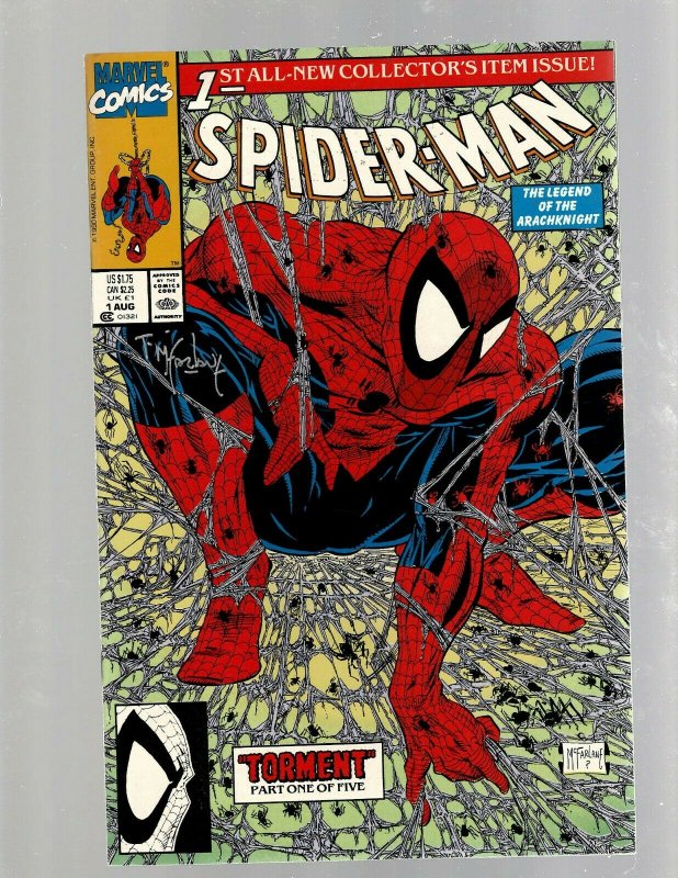 Spider-Man # 1 NM SIGNED By Todd McFarlane Marvel Comic Book Venom Carnage SB5