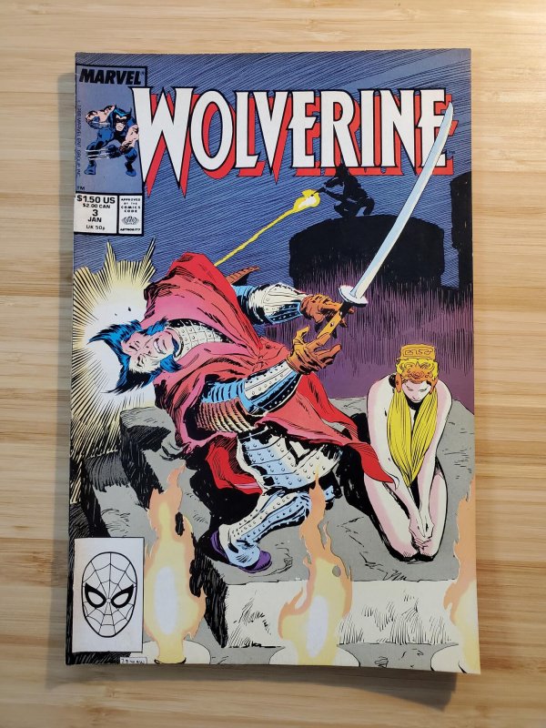 Wolverine #3 (1989) Marvel Comics