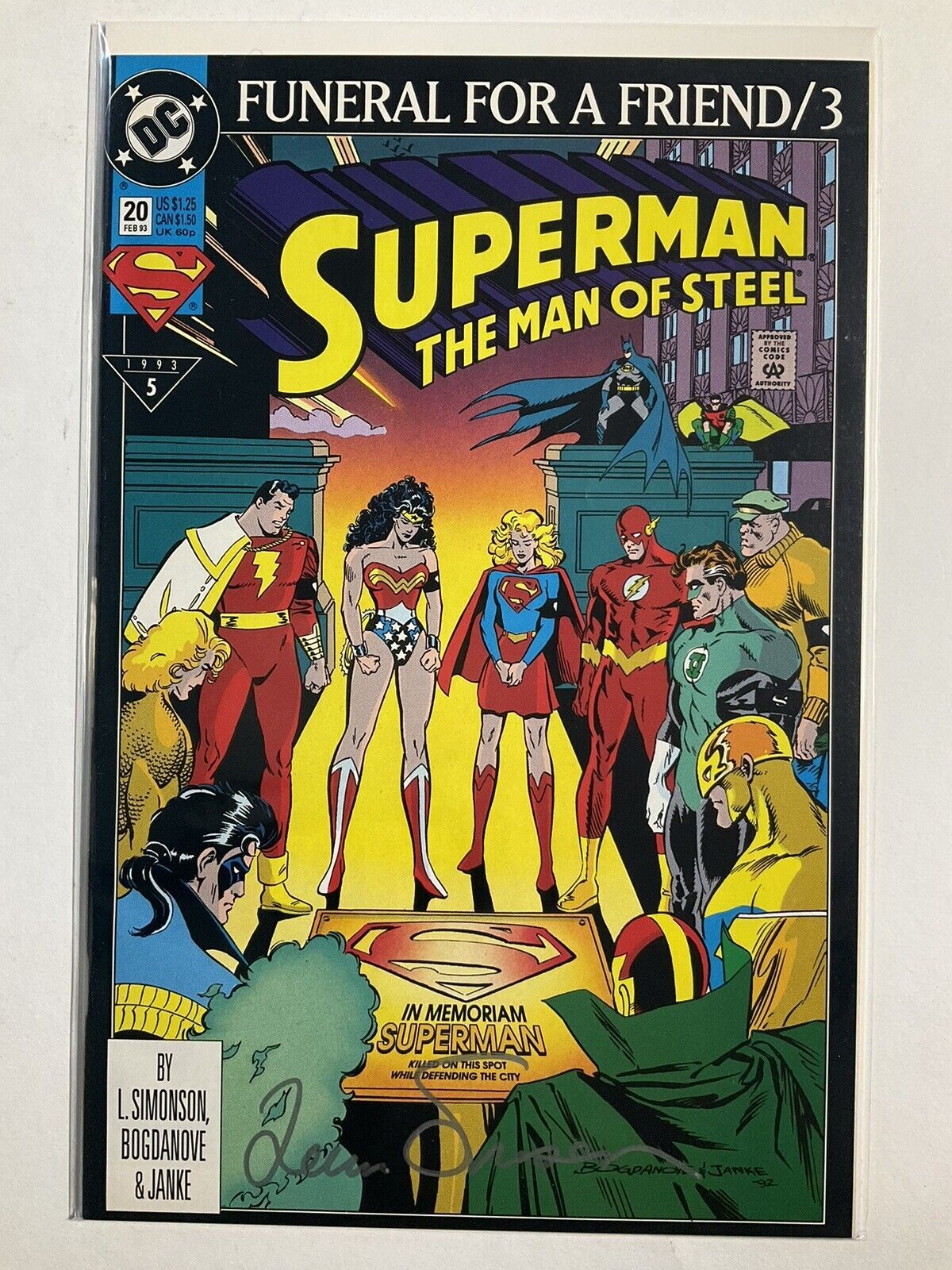 Autographed Return of Superman Comic Collection (5 Comics) w/ COA