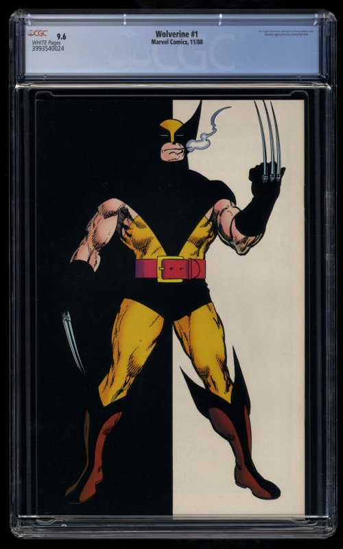 Wolverine (1988) #1 CGC NM+ 9.6 White Pages Newsstand Variant 1st Patch!