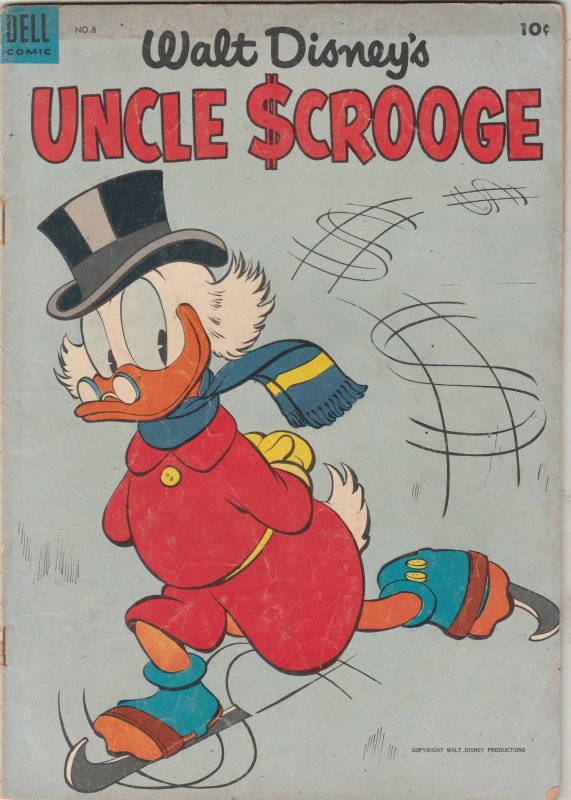 Uncle Scrooge #8 (1954) High-Grade Early Carl Barks! Affordable-Grade VG+ Wow!
