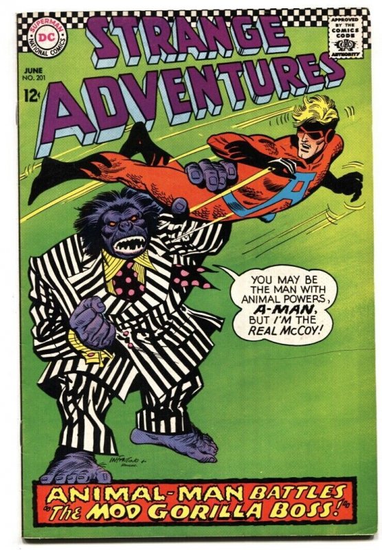 STRANGE ADVENTURES #201 comic book DC Animal-Man 1967 