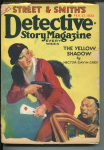 Detective Story Pulp February 27 1932- Asian Menace cover- Hector Grey G-