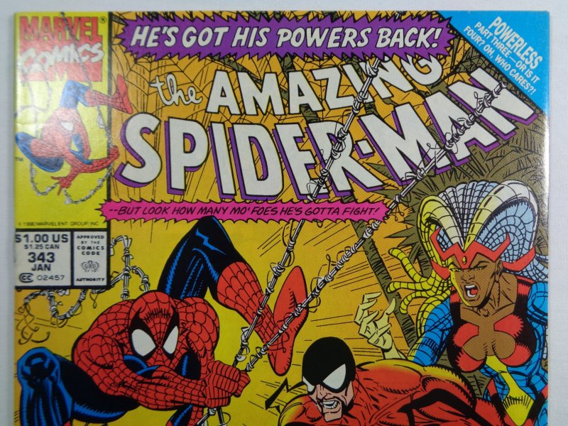 The Amazing Spider-Man #343 Newsstand Edition VF/NM (1991)