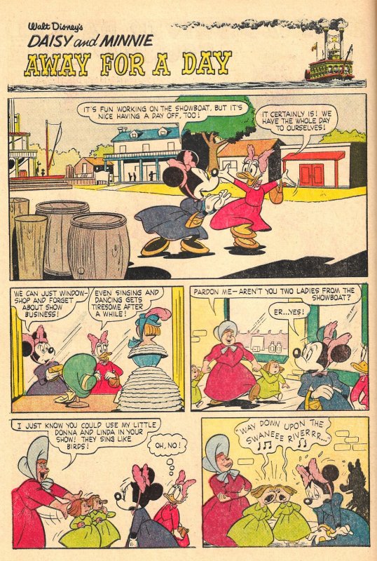 DELL GIANT #55 (1961) 8.0 VF Walt Disney Daisy Duck & Uncle Scrooge SHOW BOAT!