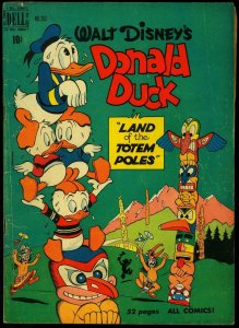 DONALD DUCK-LAND OF TOTEMS-FOUR COLOR #263-1950-BARKS VG-