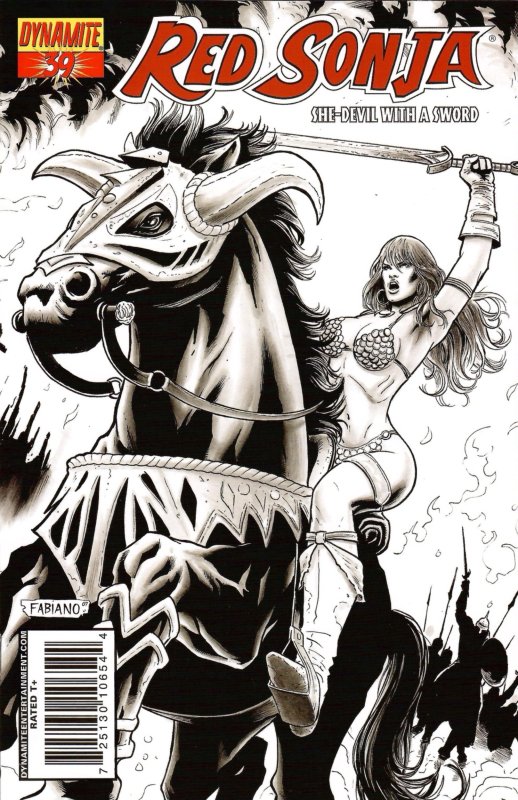Red Sonja #39 Neves Black and White Cover D (2008) New