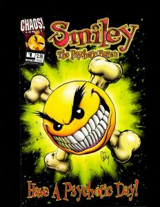 8 Comics Smiley Movie Special 1 Whacky Wrestling 1 Psychotic Button 1 +MORE  HY3