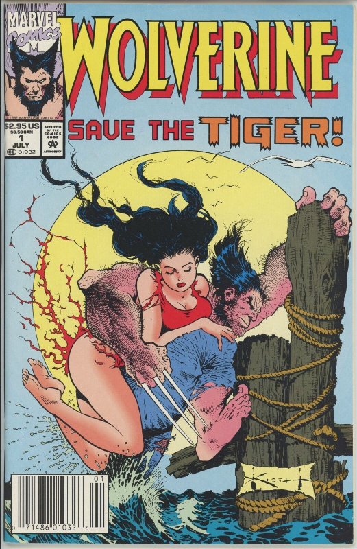Wolverine Save the Tiger #1 (1992) - 9.0 VF/NM *Sam Kieth Cover* Newsstand