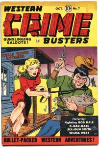 WESTERN CRIME BUSTERS #7-1951--WALLY WOOD STORY ART   K-BAR-KATE APPEARS