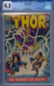 THOR #129 CGC 4.5 1ST ARES HERCULES PLUTO ZEUS JACK KIRBY 3002