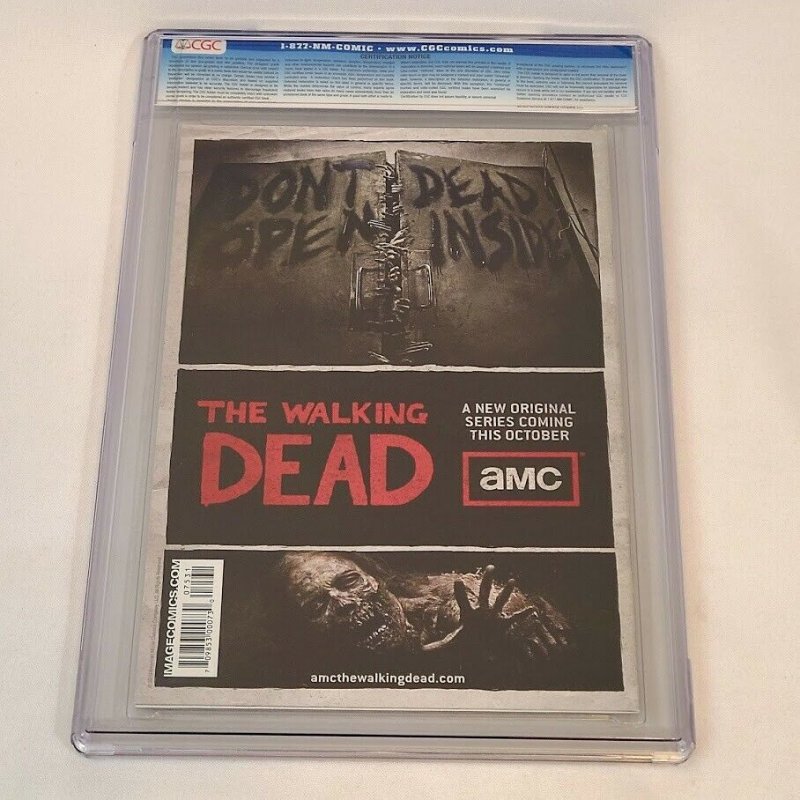 2010 Walking Dead #75 SDCC Adlard Variant CGC 9.8 Robert Kirkman Liam Death