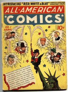 ALL-AMERICAN COMICS #1-1939-HOP HARRIGAN-MUTT N JEFF-SCRIBBLY-RARE