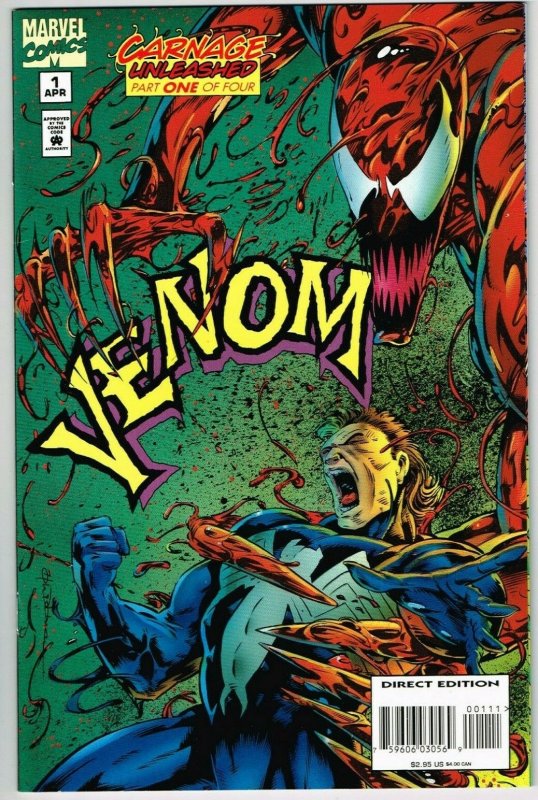 Venom: Carnage Unleashed #1-3 (1995) - *Venom Vs Carnage/Great Covers*