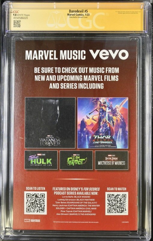 Daredevil (2023) # 5 (CGC 9.8 SS) Signed  Marco Checchetto * Census = 1 * Marvel