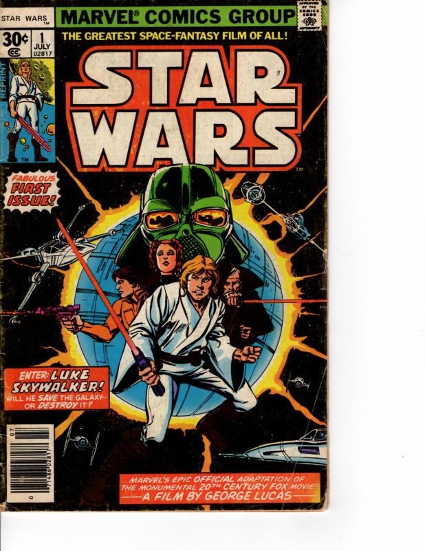 KEY ISSUE MARVEL Star Wars (1977 Series) #1 Newsstand Reprint JUL 1977 VG+