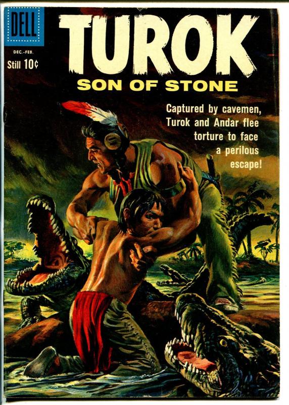 Turok Son Of Stone #22 1960-Dell-pre-historic Indians-alligator attack-VG/FN