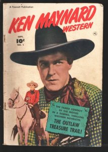 Ken Maynard #1 1950-1st issue-Introducing Ken Maynard & his horse Tarzan-3 ch...