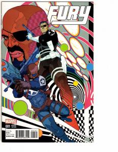 Fury # 1 NM Variant Marvel Comic Book Nick Avengers Shield Hulk Thor Vision J151