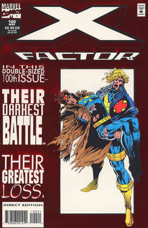 X-Factor #100SC FN ; Marvel | J.M. DeMatteis Red Foil Variant