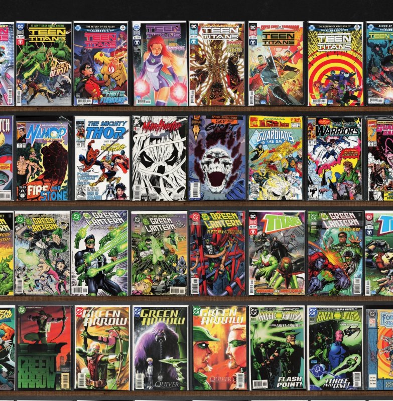 Huge Lot 150+ Comics with Teen Titans, Titans, Green Lantern & More!