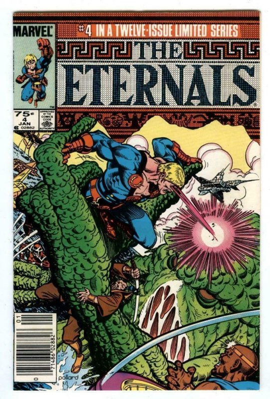 The Eternals #4 Jan 1986 Vol 2 12 issue mini series Newsstand Variant  white pgs