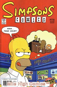 SIMPSONS COMICS (BONGO) (1993 Series) #116 Near Mint Comics Book