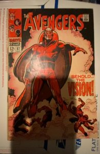 Avengers #57 (1968) first appearance of Vision front and back light wear