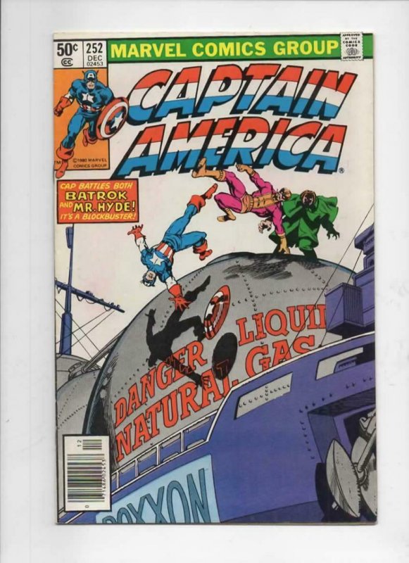 CAPTAIN AMERICA #252, VF, Batroc Mr Hyde Byrne 1968 1980, more CA in store