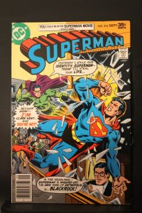 Superman #315 (1977) High-Grade NM- or better! 1st Blackrock, Super-Clark Kent!