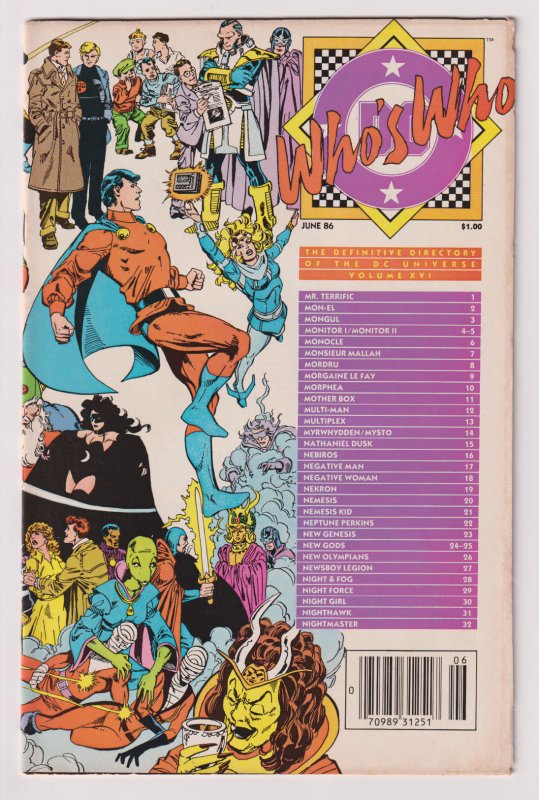 DC Comics! Who's Who! June 1986!