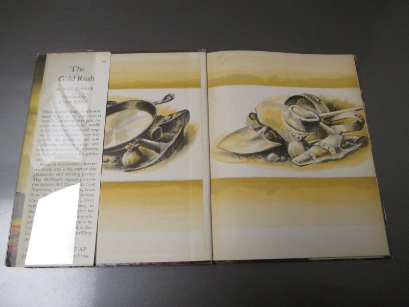 1944 The GOLD RUSH by Lynd Ward HC/DJ 32 pgs VG+