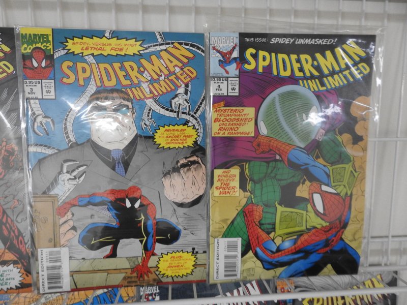 Spider-Man Unlimited #1-9 Solid Run! Avg Sharp VF-NM Condition! Great Reading!
