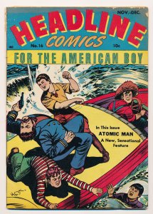 Headline Comics (1943 Prize) #16 VG/FN origin of Atomic Man, hard to find