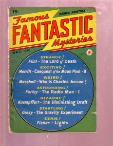 FAMOUS FANTASTIC MYSTERIES #3-DEC 1939 PULP-FINLAY ART VG